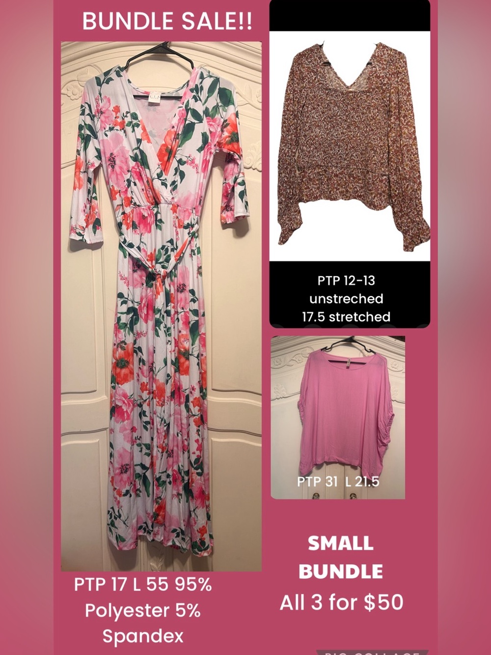 BUNDLE SALE!!
LOVE IS ALL DRESS
PROMESA TOP
ZENANA TOP
ALL NWOT